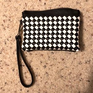 Woven Checkered Wallet/Wristlet